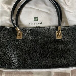 Kate Spade Black Shoulder Bag with Gold Accents